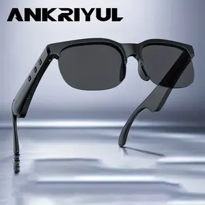 Ankriyul Smart Sunglasses Wireless Headphone  With Wireless Speakers  Call  And Music Earphones Sports Glasses Black Sunglasses