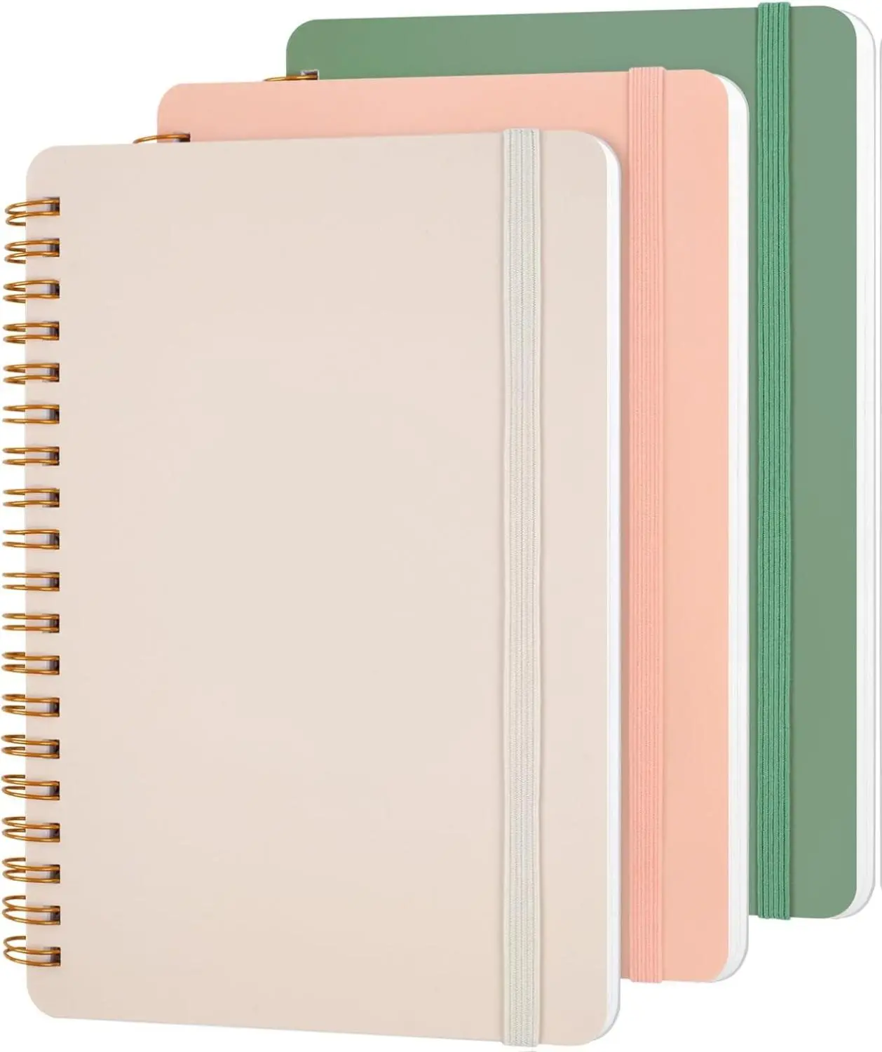 3 PCS Small Spiral Notebook 5x7 Notebooks for Note Taking Morandi Spiral Journal Notebook Work Notebook Small Notebooks 5x7 with Strap Cute Notebooks for Women 70 Sheets Note Books