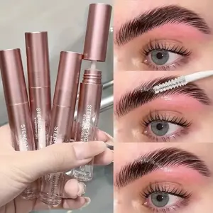 4 Pack 3D Shaping Eyebrow Gel Set Cosmetic Waterproof Smudgeproof Quick Drying Eyebrow Cream Matte Makeup Shape With Brush Head Long Lasting Makeup