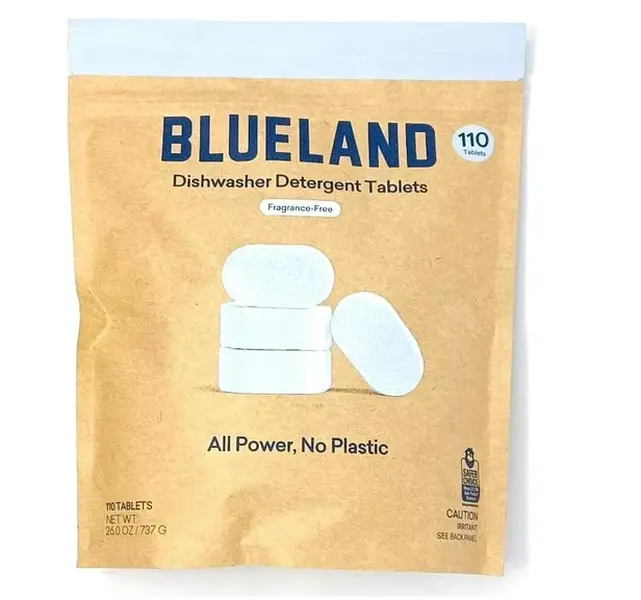 Blueland Fragrance-Free Dishwasher Detergent Tablets - 110 Count, Plastic-Free, Nontoxic, Ready-to-Use, Dishwasher Safe, Easy to Clean, Home Cleaning Supplies for All Seasons Indoors, Blueland Dishwashing Tablets