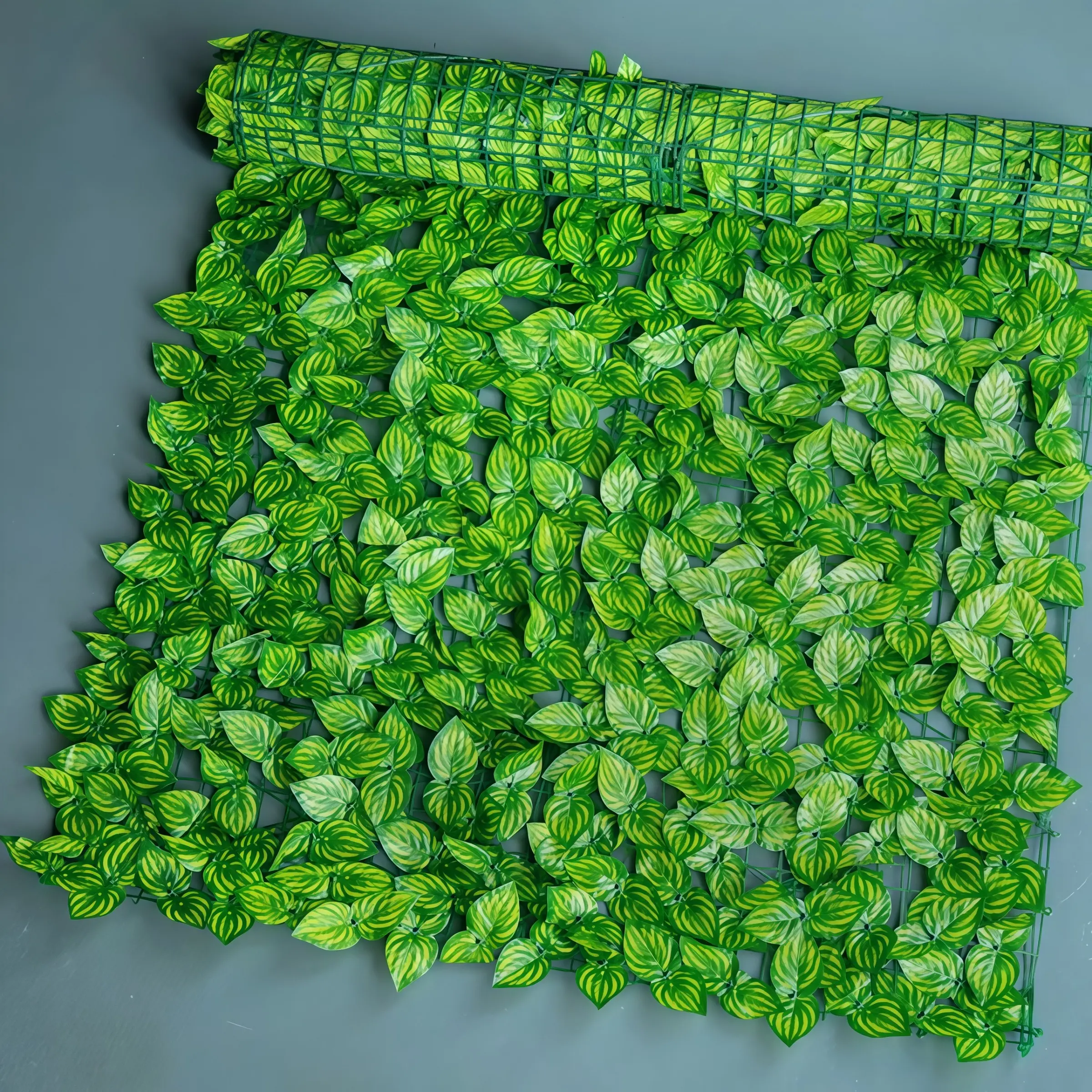 Artificial Watermelon Leaf Fence 50x100cm 19.7x39.4in Privacy Screen UV Protected Faux Greenery Hedge Wall for Outdoor Garden Balcony Patio Yard Decor, Weather Resistant, No Maintenance, Easy Installation, Garden Supplies, Garden Accessories