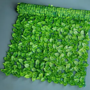 Artificial Watermelon Leaf Fence 50x100cm 19.7x39.4in Privacy Screen UV Protected Faux Greenery Hedge Wall for Outdoor Garden Balcony Patio Yard Decor, Weather Resistant, No Maintenance, Easy Installation, Garden Accessories
