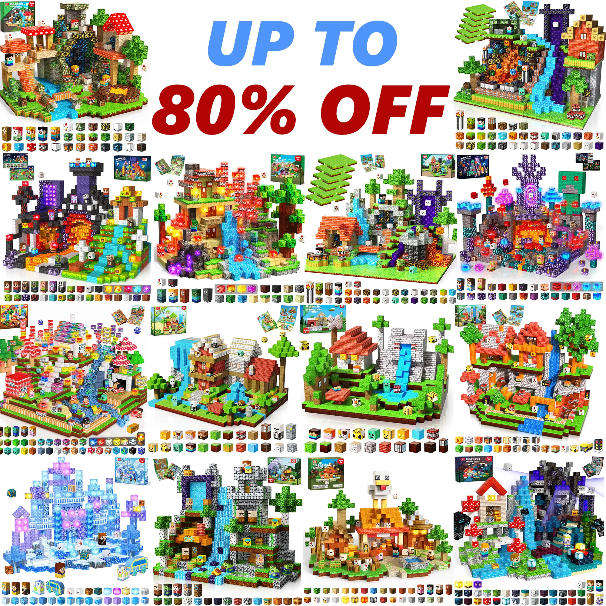 Limited-Time Offer Magnetic Building Blocks Set - STEM Montessori Sensory Magnet Cubes, Stacking Forest Game, Easter/Birthday Gifts for Kids Ages 3+ Limited-Time Offer Magnetic Building Blocks Set - STEM Montessori Sensory Magnet Cubes, Stacking Forest Game, Easter/Birthday Gifts for Kids Ages 3+