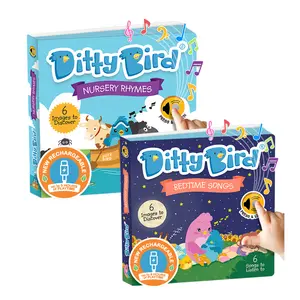 Ditty Bird USB-C Musical Books | Nursery Rhymes & Bedtime 2-Pack | Classic Rhymes & Lullabies | Toddler Toy 12M+ | TikTok Shop Exclusive