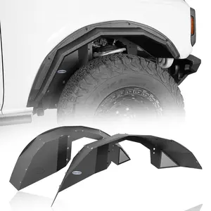 Hooke Road Front Wheel Well Liners Inner Fender Liners For 2021-2026 Ford Bronco (Excluding Raptor) Truck Car Accessories