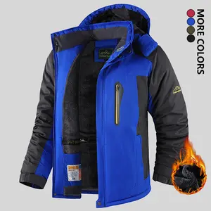 Men's Fleece Jacket Warm Winter Multi-Pocket Design Removable Hood Adjustable Cuffs Winter Coat Men's Fashion Casual Long Winter Outfit For Men