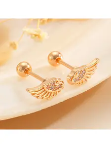 Sweet and cool angel wing design couple's cartilage piercing ear studs Earrings