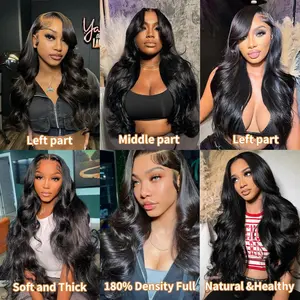 Healthair Body Wave Lace Front Wigs Human Hair 13x4 HD Lace Front Wigs Human Hair 180% Density Wigs For Women Lace Frontal Glueless Wigs Human Hair Pre Plucked With Baby Hair