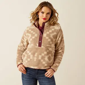 ARIAT WOMEN BERBER SNAP FRONT SWTSHIRT LONE RIDGE PRINT 10062615
