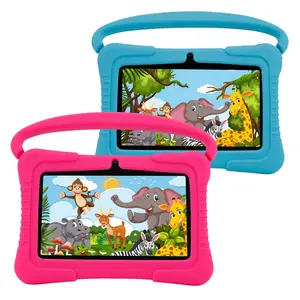 Veidoo 7 inch Kids Tablet 2GB+32GB WiFi IPS Screen with Parental Control Learning Educational Tablet for Toddlers Cellphone Smartphone Pink Silicone Case