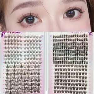 Large Capacity False Eyelash Kit, D Curl Dense Style, Mixed Length Millimeters, DIY Lower Lash Extension Tutorial, Spike Single Cluster False Eyelashes, Spiky False Eyelashes
