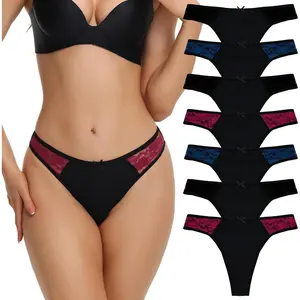 Women's Underwear Thongs, Nylon Comfortable Panties Undies for Women