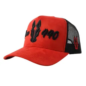 Puro440 Unisex Original Logo Red & Black Mesh Back Snapback Patch Cap Hat