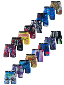 12/10/6/4 Pack Men's Printed Boxer Briefs - KXLBL Soft & Breathable Stretch Underwear, Vibrant Patterned Athletic Shorts, Comfy Everyday Value Pack for Men & Teens, Multi-Color Bundle Stylish