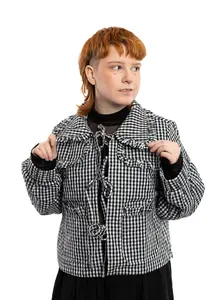 Millie Gingham Ruffled Jacket
