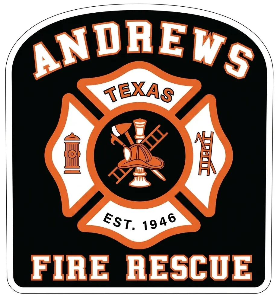 Andrews Fire Rescue Reflective Orange Vinyl Adhesive Tape, Decorative Car Exterior Sticker for Windows or Helmets
