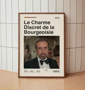 The Discreet Charm of the Bourgeoisie Poster Contemporary Wall Decor Modern Home Aesthetic Interior Decoration Print