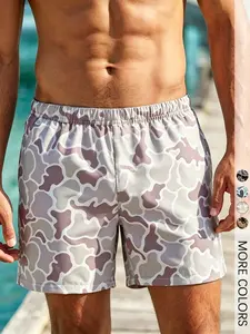 Men's Camouflage Print Beach Shorts, beach trunks, Casual Bottoms For Summer Surfing Vacation