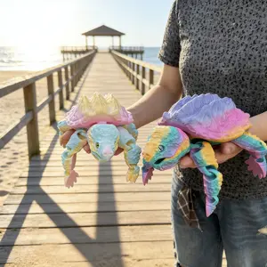 3D Printed Flexible Joint Crocodile Sculpture, Desktop Decoration with Realistic Eyes, Home Decor, Room and Car Decoration, Christmas Gift, Collectible Room Decor