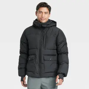 Men's Heavy Puffer Jacket - All in Motion Black XXL
