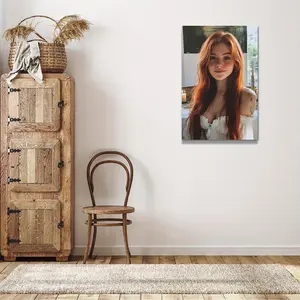 2D Painting "Ophelia" Home Decor Canvas Print Picture Wall Art Painting Poster, Living Room Kitchen Bedroom Bathroom Room Decoration Christmas Holiday Gift 12*18in Wooden Frame