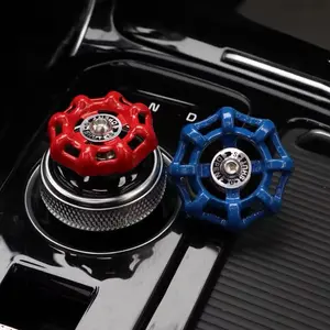 Metal Car Central Control Knob & Gear Shift Decorative Ornaments, Creative Vehicle Switch Valve Modification, 1-Key Start Auto Accessories,summerwins