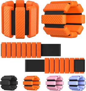 Pilates Wrist and Ankle Weights for Women - Adjustable Weighted Bangles for Men, 2 lbs Weighted Arm Bands Foot Leg Weights for Walking, Yoga, Training, Exercise, Running, Set of 2 (1LB Each)