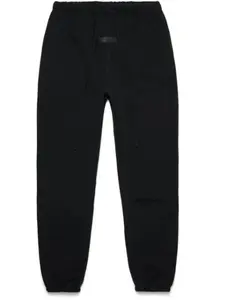 Fear of God Essentials Sweatpants SS22 Stretch Limo Black Medium Length Fitted Casual Minimalist Fashion with Logo Print and Front Pocket