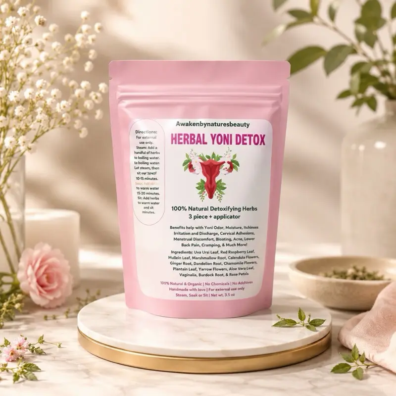 Herbal Yoni Detox Kit + Applicator  - 3 Pieces - Comfortable and Effective Formula