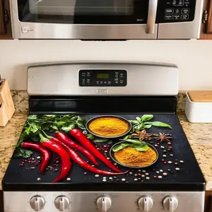 Stove Top Cover for Electric Stove , Diatom Mud Glass Stoves Covers for Gas Stoves Top Cooktop Protector Heat Resistant Range Ceramic