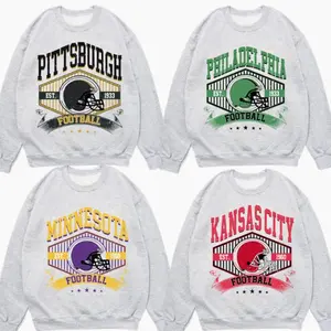 Vintage All Team Football Hoodie with Big Words Logo and Graphic Tees for Football Fans Shirt Football Hoodie, Printed Classic Menswear,  Philadelphia, Dallas, Chicago, Buffalo