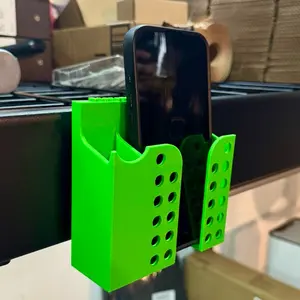 Magnetic Phone Holder with Pen Slot | For Toolboxes, Workbenches, and Metal Surfaces Cellphone, Smartphone Mount Plastic Durable