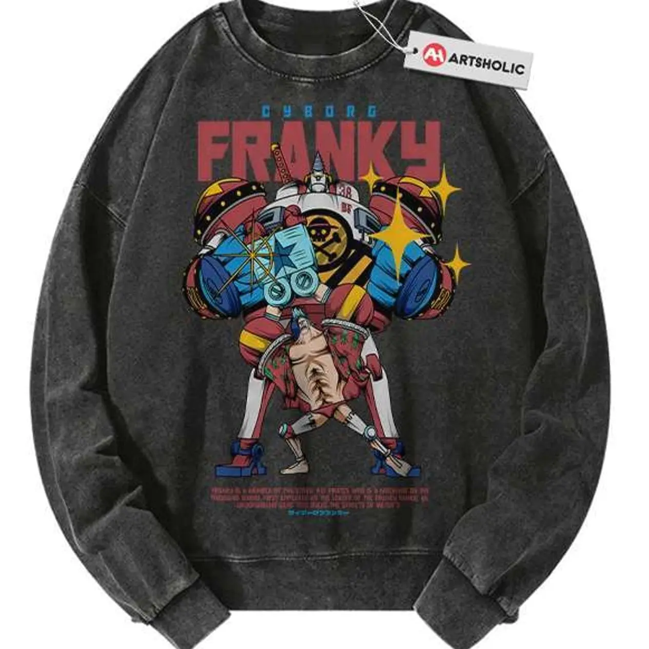 Franky Sweatshirt, One Piece Sweatshirt, Anime Sweatshirt, Vintage Sweatshirt