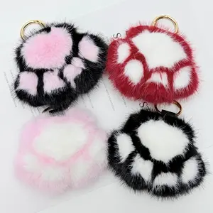 Keychains Charms Plush Paws Keychain Collection - Adorable Paws Design for Bagchains & Phonechains, Soft Plush Material, Versatile Accessory for Stylish Organization,TikTokShopBlackFriday