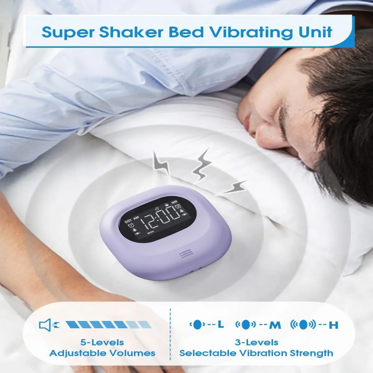 Wireless Vibrating Alarm Clock for Heavy Sleepers, Loud Bed Shaker Alarm Clock Under Pillow, Weekday/Weekend Dual Alarms, Rechargeable Battery Operated, Backlight Digital Clock for Bedrooms - TikTok Shop Wireless Vibrating Alarm Clock for Heavy Sleepers, Loud Bed Shaker Alarm Clock Under Pillow, Weekday/Weekend Dual Alarms, Rechargeable Battery Operated, Backlight Digital Clock for Bedrooms - TikTok Shop