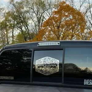 Diesel & Leather Sticker - Est. 2023 - Premium Quality Vinyl Decal for Cars & Trucks - Durable & Stylish Design
