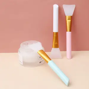 Silicone Facial Mask Brush Set, Facial Care Tools, Soft Fiber Face Mask Applicator Tool, Portable Beauty Makeup Brushes for Home Travel Use