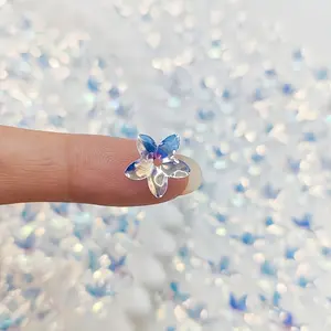 Beautiful Ab Color Acrylic 3D Lily Flower Beads, 20g/1.2cm/0.47in DIY Jewelry Making Supplies, Perfect for Sewing Enthusiasts, DIY Beading Accessories
