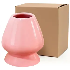 Whisk Holder Matcha Whisk Stand Chasen Matcha Tea Ceramic for Bamboo Set Accessory, Pink