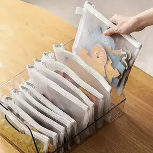 Waterproof Nylon Mesh Zipper Bag, Office Organization Folder, School Supplies Storage, Durable Stationery Organizer