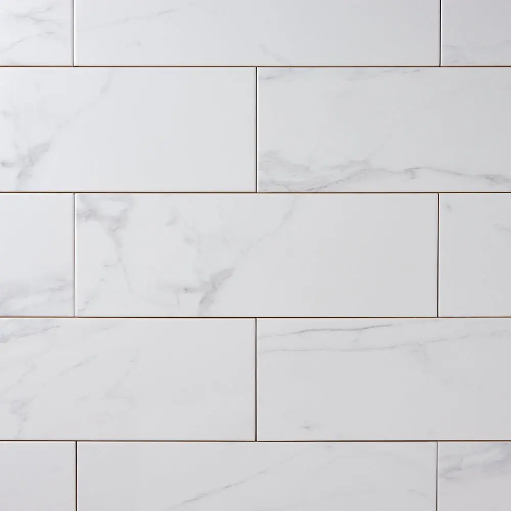 Milano Statuary White 6x18 Ceramic Tile Glossy