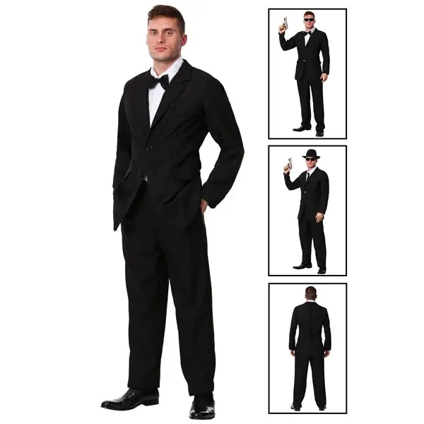 Mens Black Suit Costume