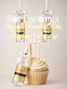 Bee Enchants Sugared Vanilla Bliss Perfume Oil Elixir, Concentrated Perfume Oil, long lasting scent
