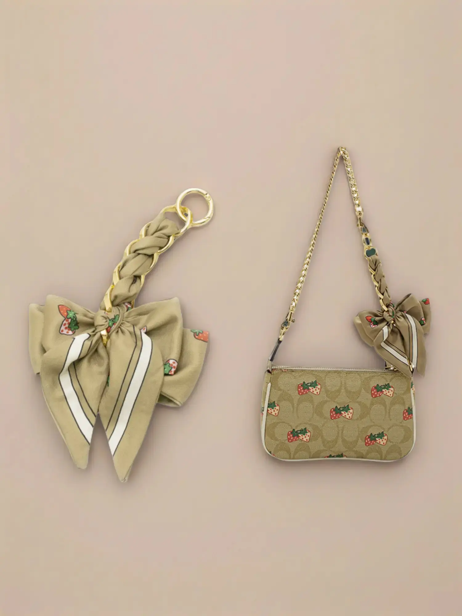 New keychain bag extension chain bow bag backpack strap hanging chain strap DIY bag chain adjustable extension single shoulder underarm decoration Cute Soft Keychains Keychain For Bags