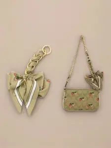 New keychain bag extension chain bow bag backpack strap hanging chain strap DIY bag chain adjustable extension single shoulder underarm decoration Cute Soft Keychains Keychain For Bags