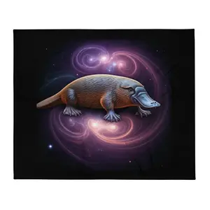 Galactic Platypus Throw Blanket