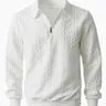 SpringState Men's Knit Pullover Sweatshirt - Long Sleeve Crew Neck Hoodless Plain Athletic Top, Half-Zip, Adjustable Ventilation, Relaxed Fit, Ribbed Cuffs & Hem, Ideal for Casual Outings, Party