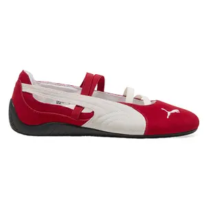 PUMA Womens Speedcat Ballet Suede Sneakers Shoes Casual - Red