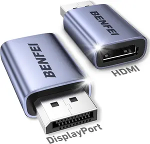 BENFEI 4K DisplayPort to HDMI Adapter 2-Pack, Unidirectional DP 1.2 Computer to HDMI 1.4 Screen Converter Male to Female - Compatible with Laptop, Desktop, Monitor, HDTV, AMD/NVIDIA Graphics