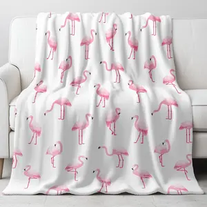 Pink Flamingo Flannel Blanket | Soft Warm Cozy Throw for Women & Girls, Great Valentine’s Day & Birthday Gift, Perfect for Home Sofa Bed Office Travel, Multi-Size